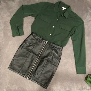 H&M Faux Leather Mini Skirt